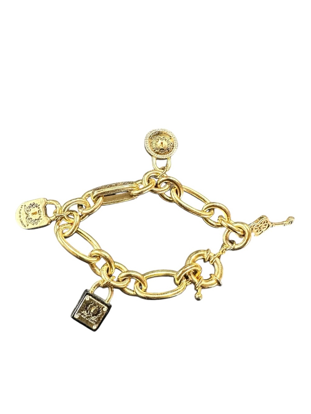 Brighton My Flat In London Gold Tone Charm Link Bracelet - Picture 2 of 10